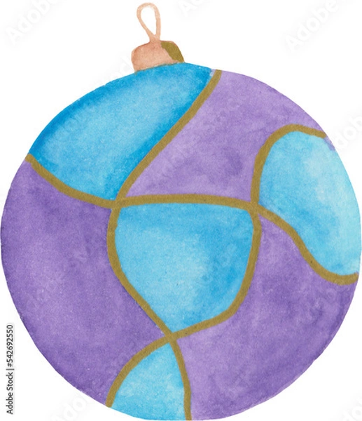 Obraz blue christmas ball