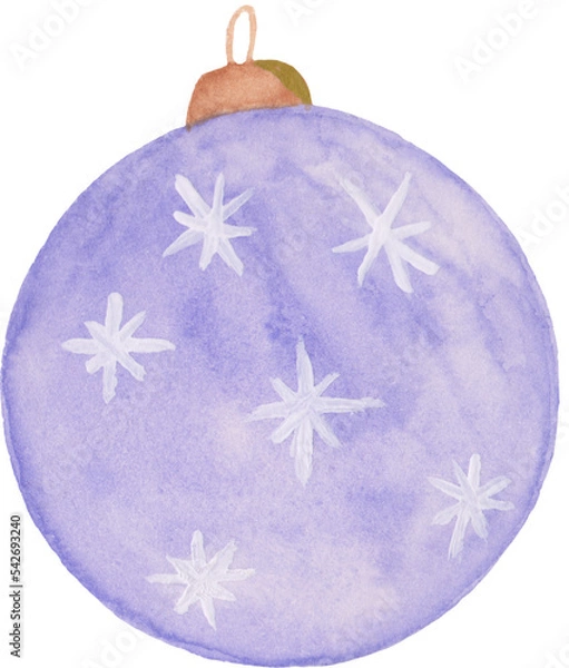 Obraz Christmas ball with snow