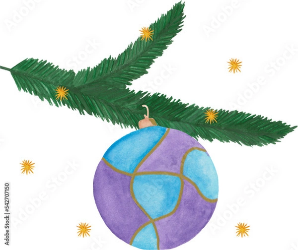 Fototapeta christmas tree decoration