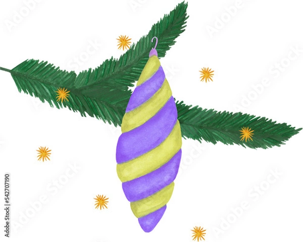 Fototapeta christmas tree decoration