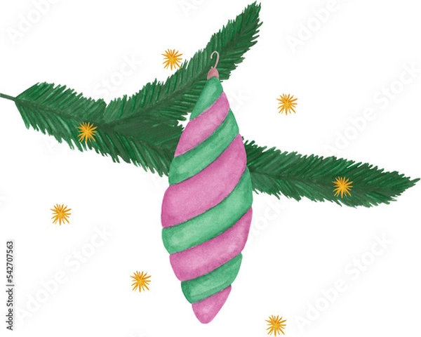 Fototapeta christmas tree branch