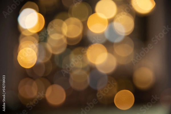 Obraz Night lights overlapping lights poken red yellow orange tones blur