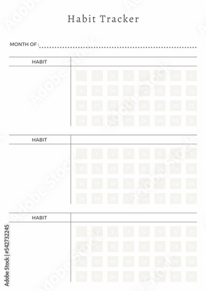 Obraz Colorful Habit Tracker