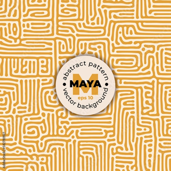 Fototapeta Cheerful yellow pattern. Light background. Vector texture.