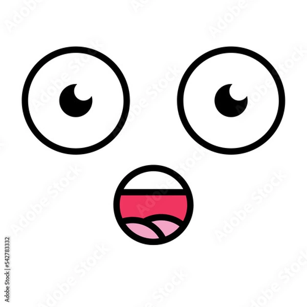 Fototapeta Scared,Shocked Element PNG Format With Transparent Background	