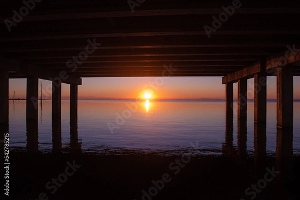 Fototapeta Pier at sunset 