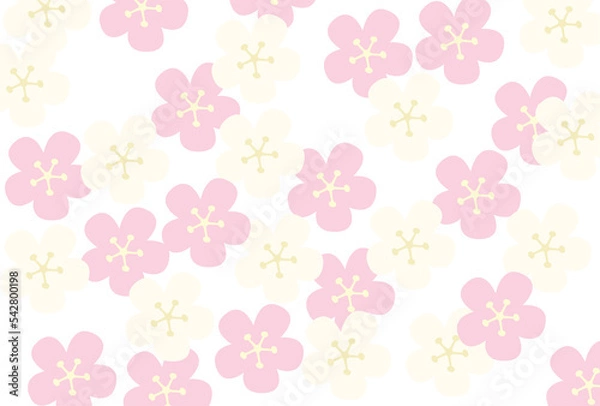 Fototapeta 花が敷き詰められた背景イラスト