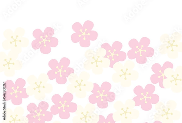 Fototapeta 花が敷き詰められた背景イラスト