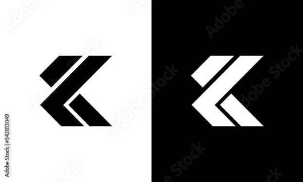 Fototapeta letter k or c abstract logo design