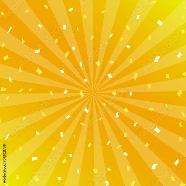 Obraz 背景　集中線　放射　キラキラ　黄色