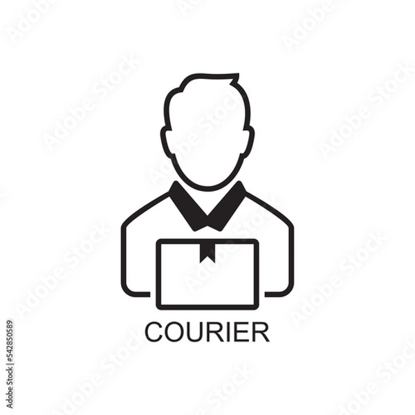 Fototapeta courier icon , logistic icon vector