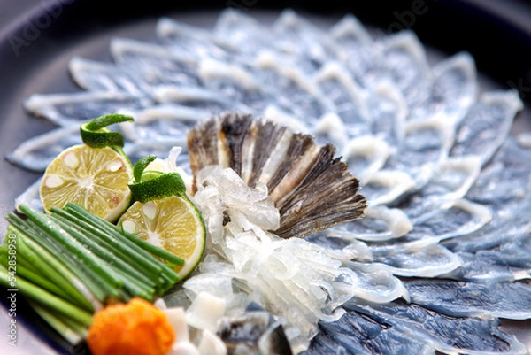 Fototapeta 和食・ふぐ刺し・てっさ