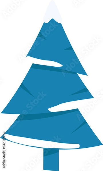 Obraz christmas tree on a blue background