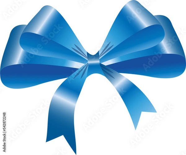Obraz blue festive wrapping bow