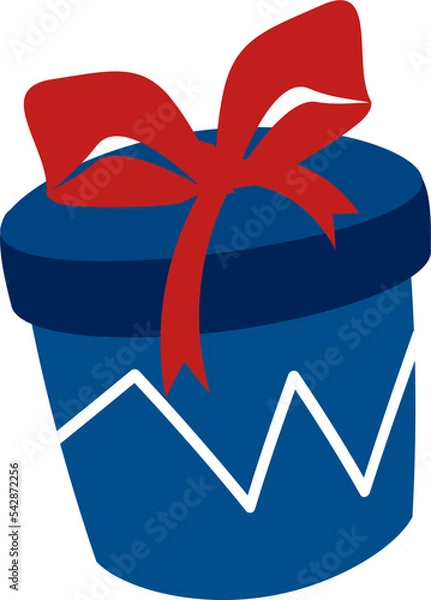 Obraz festive blue box with ribbons