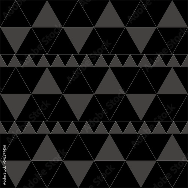 Obraz Modern minimal design | triangle black and white seamless pattern 