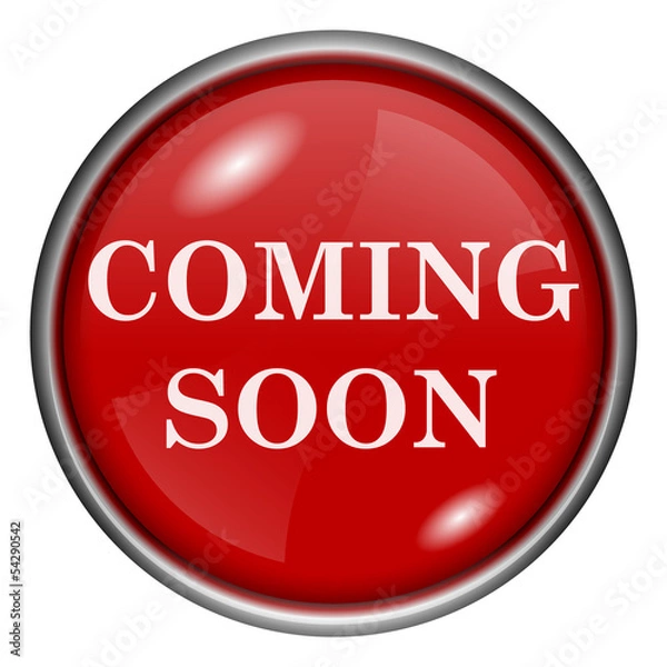 Obraz Red round glossy icon