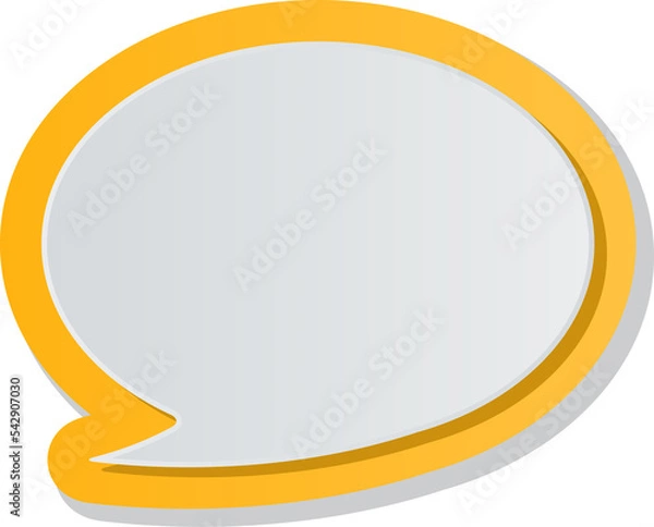 Obraz Round paper speech bubble.