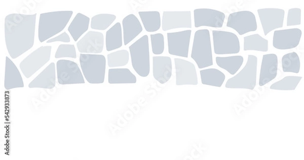 Fototapeta Garden tiles design. Light gray tones stone banner. Minimal texture background pattern. Minimalism landscape. 

