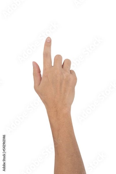 Fototapeta Hand in action isolate