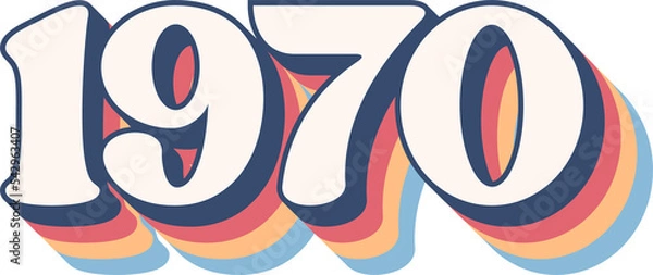 Fototapeta 1970 Year