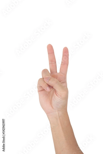 Fototapeta Hand in action isolate