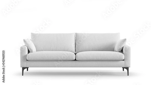 Obraz Modern sofa on isolated white background. Furniture for the modern interior, minimalist design.