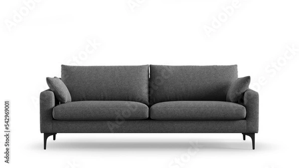 Obraz Modern sofa on isolated white background. Furniture for the modern interior, minimalist design.