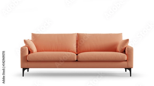 Obraz Modern sofa on isolated white background. Furniture for the modern interior, minimalist design.