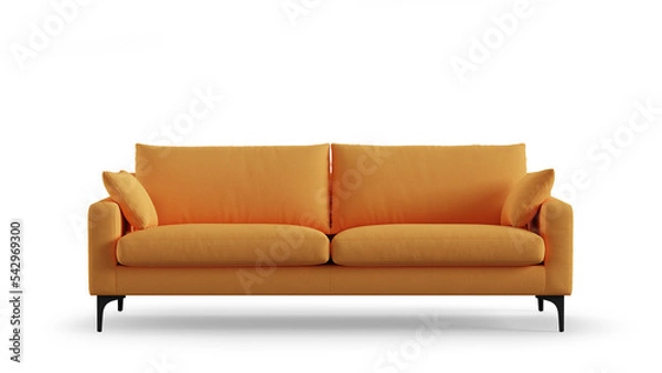 Obraz Modern sofa on isolated white background. Furniture for the modern interior, minimalist design.