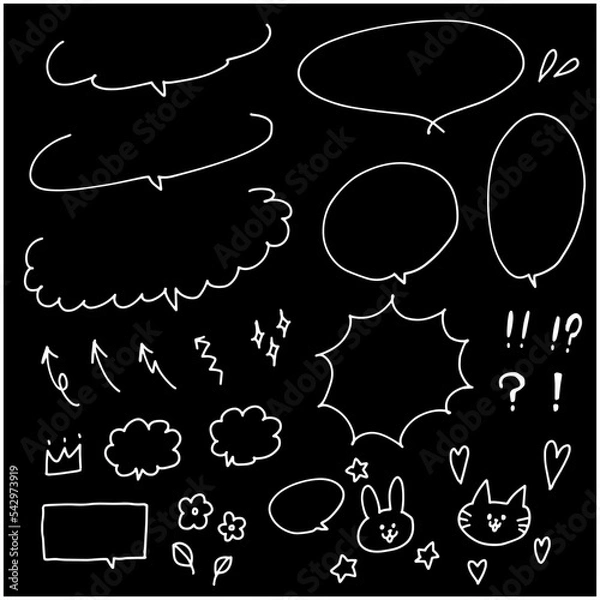 Fototapeta 吹き出し素材セット