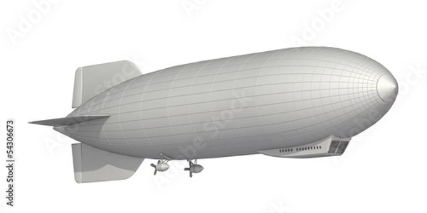 Obraz airship on a white background