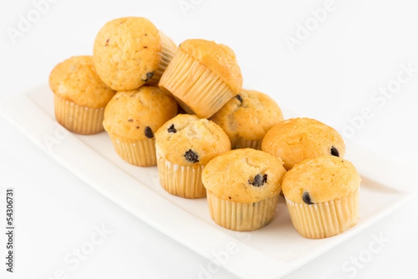 Obraz Mini Cupcakes Isolated on White Background