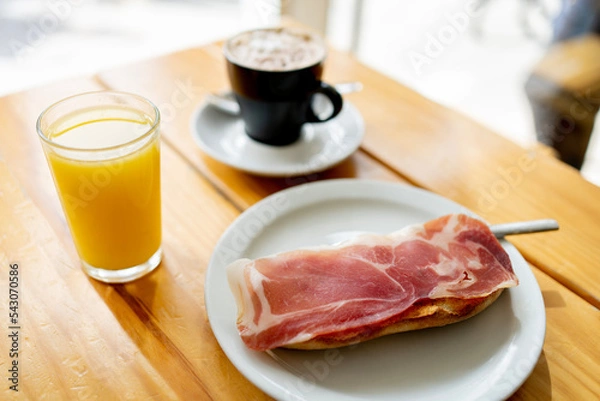 Obraz  breakfast in a cafeteria
