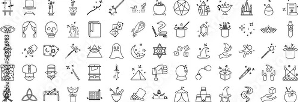 Obraz Magic icons collection vector illustration design