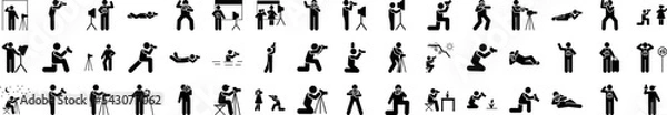 Obraz Photographer icons collection vector illustration design