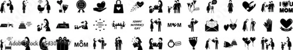 Obraz Mother's day icons collection vector illustration design