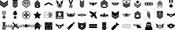 Fototapeta Army icons collection vector illustration design