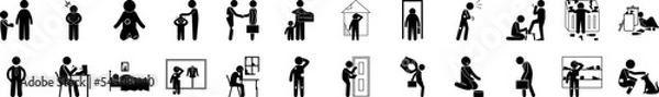 Fototapeta Poor people icons collection vector illustration design