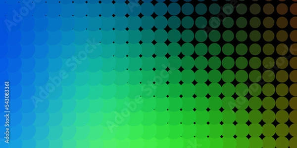 Fototapeta Light Blue, Green vector texture with disks.