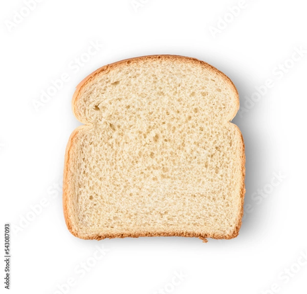 Obraz Slice of white bread isolated
