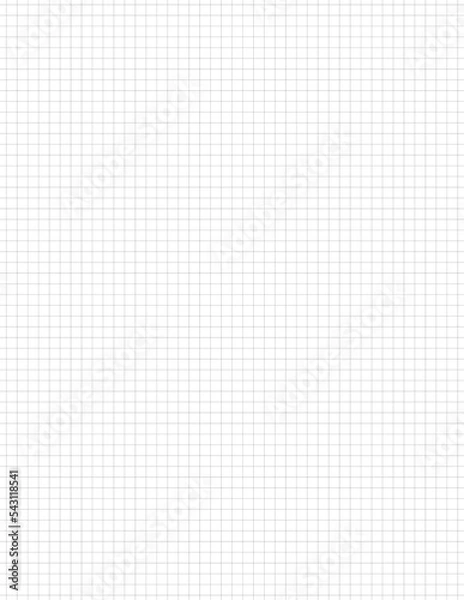 Obraz Graph notebook sheet , 8,5x11, light greed 0.02 in,  bleed, vector background