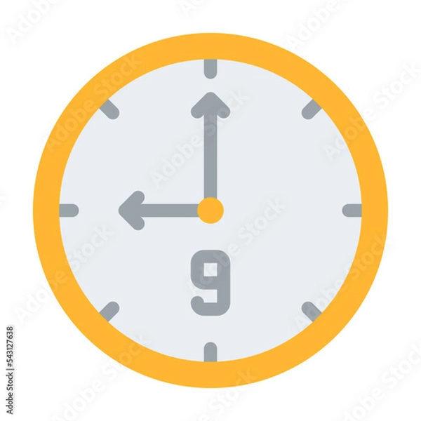 Fototapeta 9am date time schedule icon