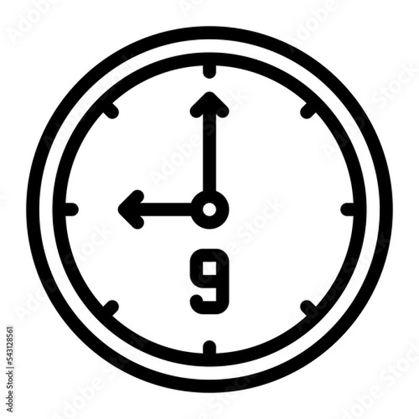 Obraz 9am date time schedule icon