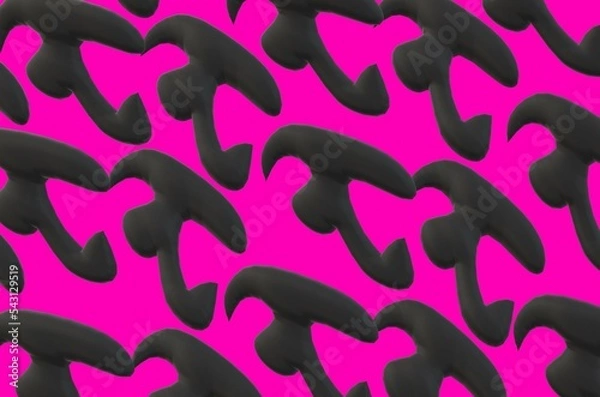 Obraz pattern with pink and purple feathers