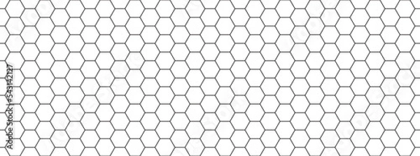Obraz hexagon geometric pattern. seamless hex background. abstract honeycomb cell. vector illustration. design for the background flyers, ad honey, fabric, clothes, texture, textile pattern