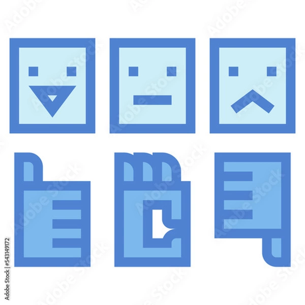 Fototapeta satisfaction two tone icon style