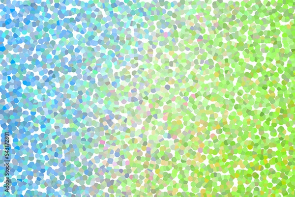 Obraz Divided into blue and green halves pointillism