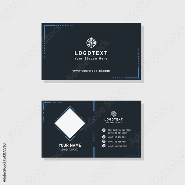 Fototapeta Clean modern business card vector design