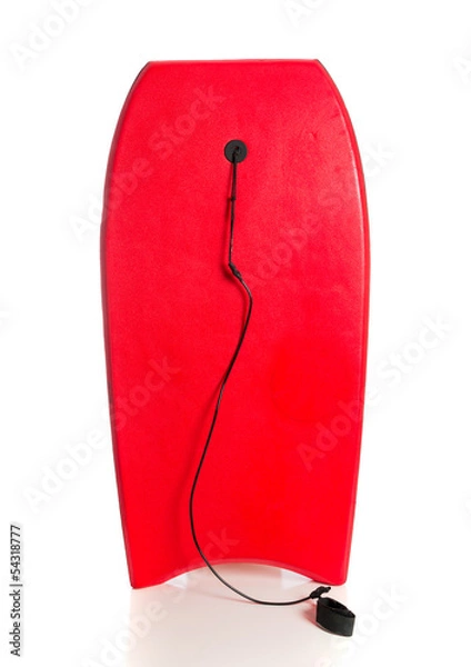 Obraz Red Boogie Board na białym tle